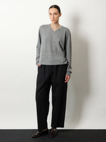 The Row Women's Delano Cotton Trousers Black
