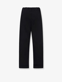 The Row Women's Delano Cotton Trousers Black