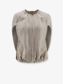 Alysi Women's Élavé Linen Sleeveless Jacket Grezzo