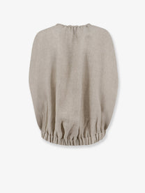 Alysi Women's Élavé Linen Sleeveless Jacket Grezzo