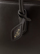 ALAÏA Women's Delta Medium Leather Handbag Brown, view 5