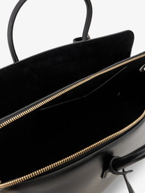 ALAÏA Women's Delta Medium Leather Handbag Black