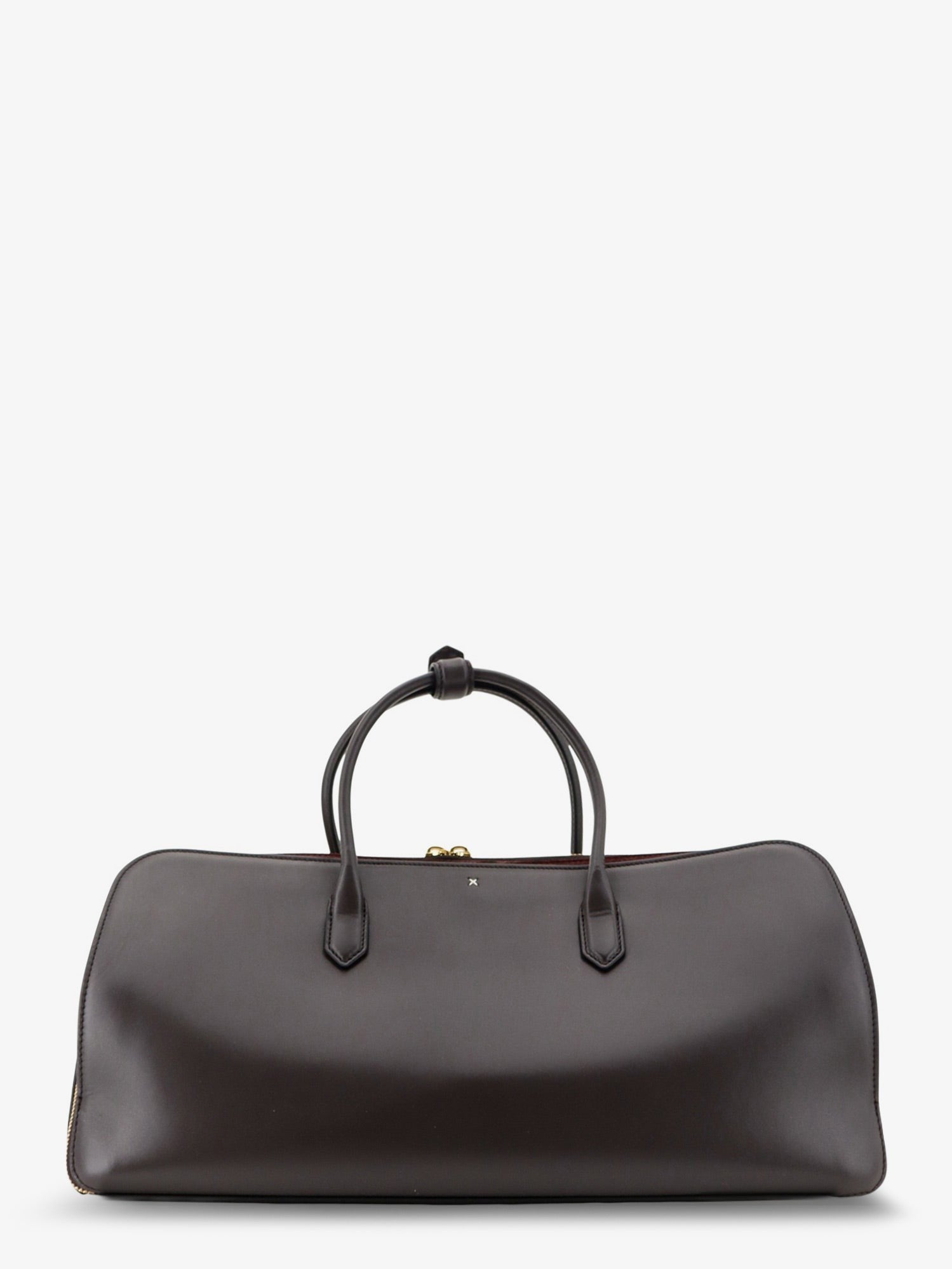 ALAÏA Women's Delta Medium Leather Handbag Brown