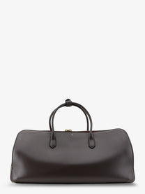 ALAÏA Women's Delta Medium Leather Handbag Brown