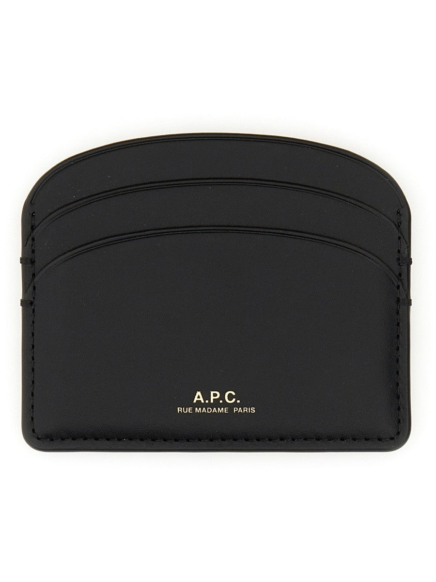 A.P.C Women's Demi Lune Card Holder Black