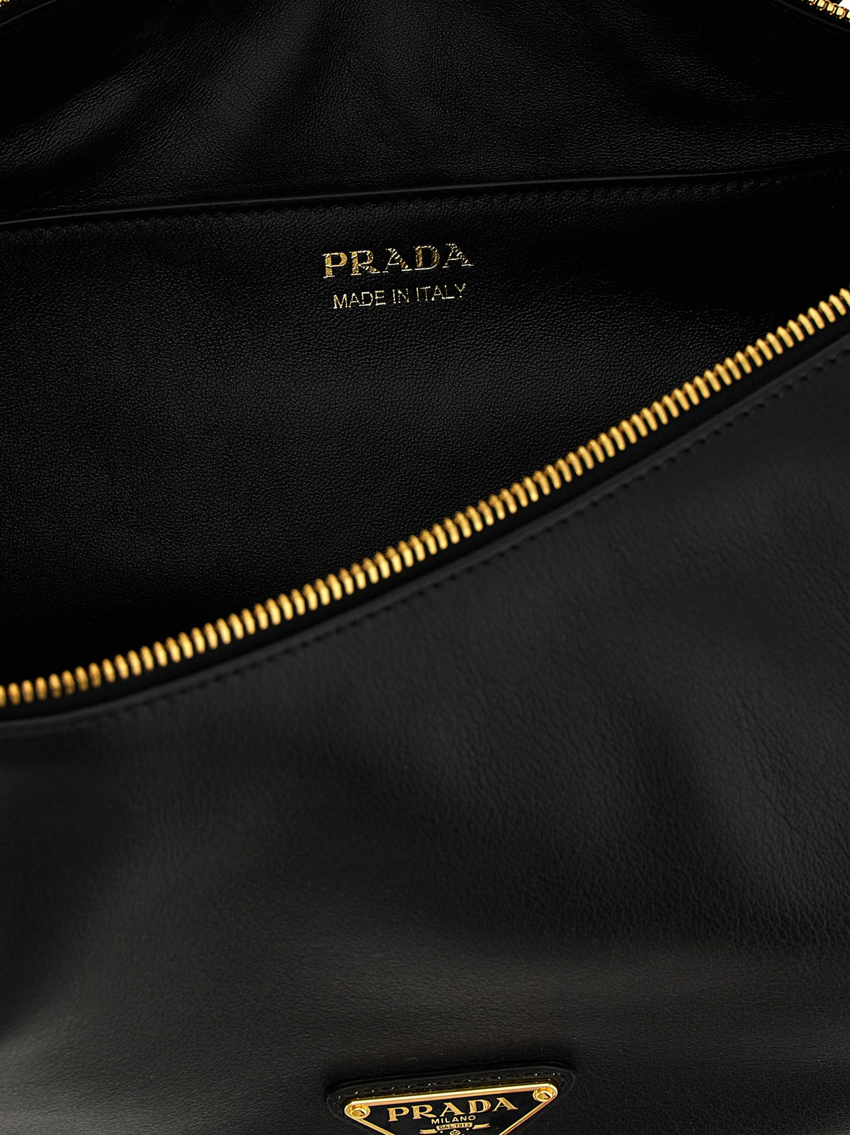 PRADA Demi Lune Shoulder Bag Black, view 4