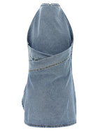 Magda Butrym Denim Dress Dress Blue, view 2