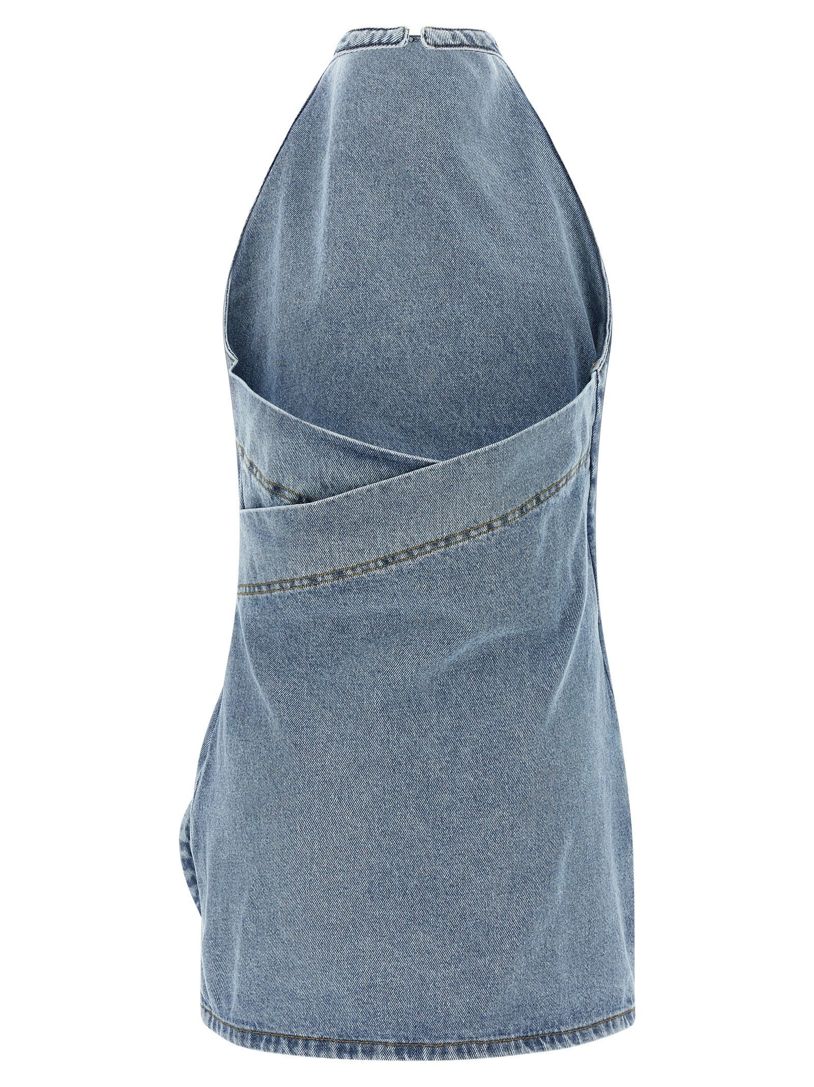 Magda Butrym Denim Dress Dress Blue