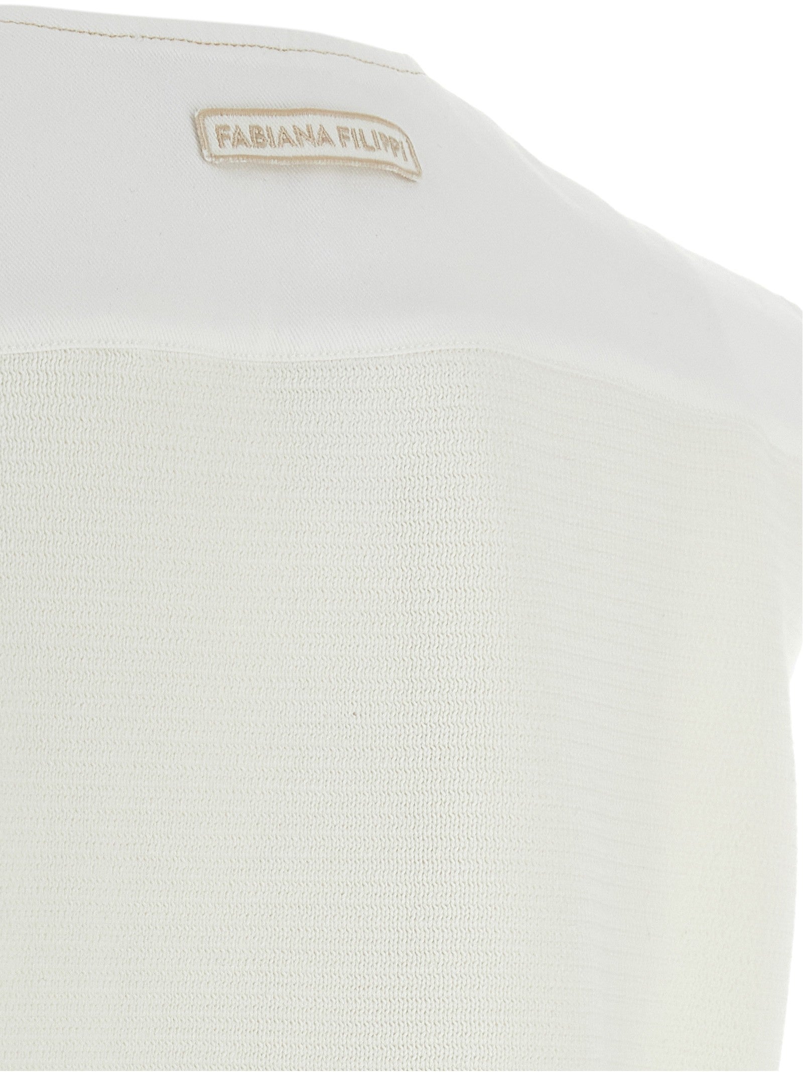 Fabiana Filippi Denim and Knit Vest White