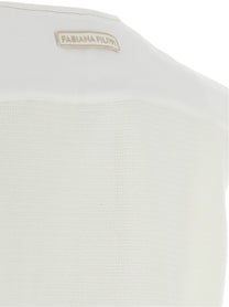 Fabiana Filippi Denim and Knit Vest White