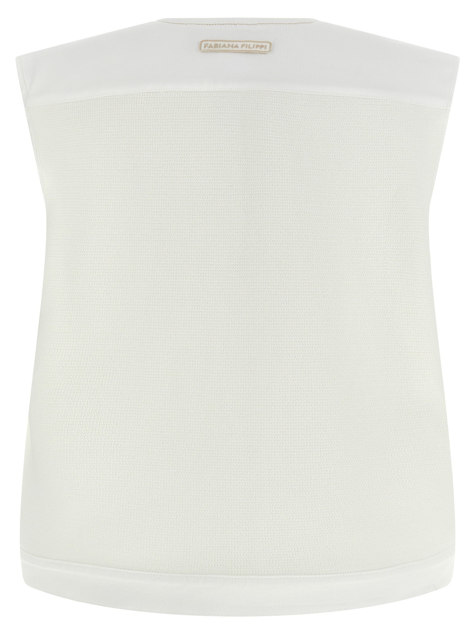 Fabiana Filippi Denim and Knit Vest White