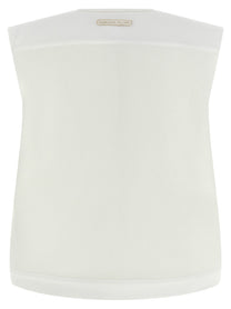 Fabiana Filippi Denim and Knit Vest White