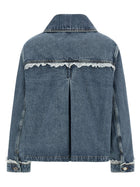 Ganni Denim and Lace Jacket Blue, view 2