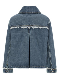 Ganni Denim and Lace Jacket Blue