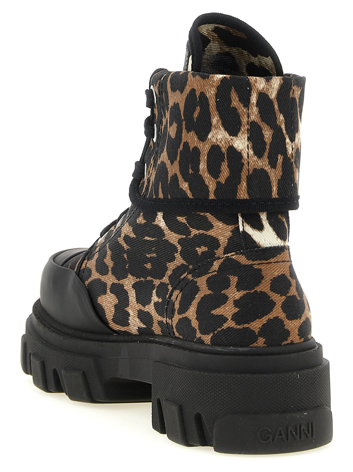 Ganni Denim Ankle Boots Gold, view 3