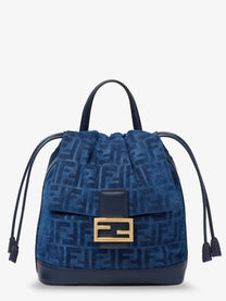 Fendi Women's Denim Backpack Grey