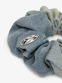 Diesel Women's Denim Bangle Scrunchie Hair Tie Blue