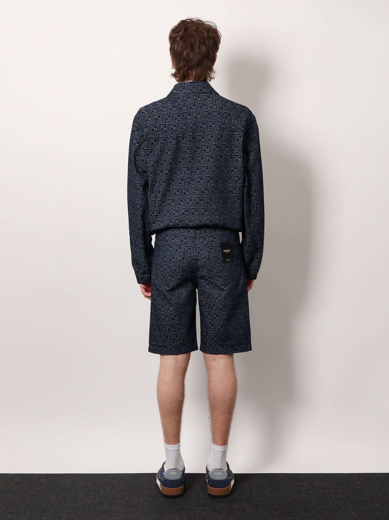 Fendi Men's Denim Bermuda Shorts Blue