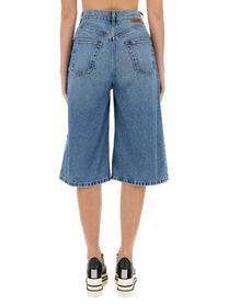 Stella McCartney Women's Denim Bermuda Shorts Blue