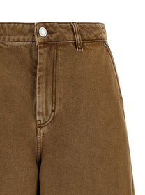Ami Paris Denim Bermuda Shorts Brown