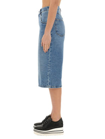 Stella McCartney Women's Denim Bermuda Shorts Blue