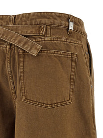 Ami Paris Denim Bermuda Shorts Brown