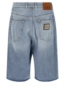 Dolce &amp; Gabbana Denim Bermuda Shorts Blue
