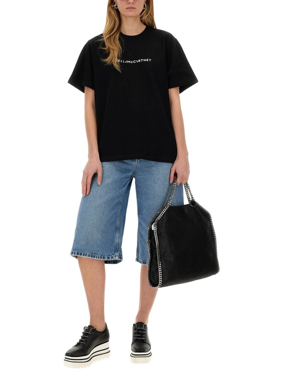 Stella McCartney Women's Denim Bermuda Shorts Blue