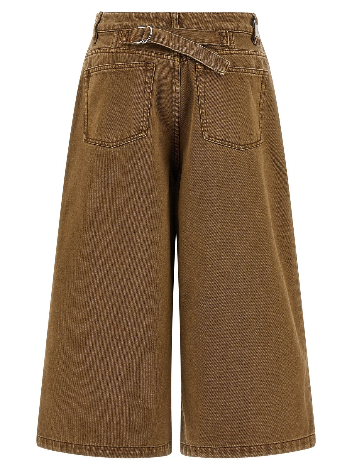 Ami Paris Denim Bermuda Shorts Brown
