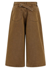 Ami Paris Denim Bermuda Shorts Brown