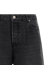 Ami Paris Denim Bermuda Shorts Black