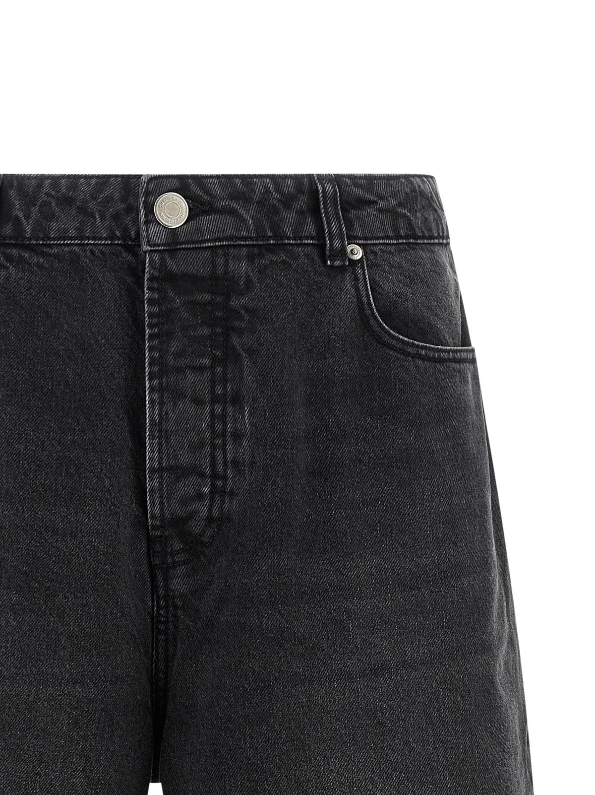 Ami Paris Denim Bermuda Shorts Black, view 3