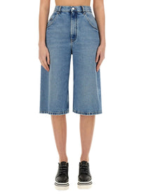 Stella McCartney Women's Denim Bermuda Shorts Blue