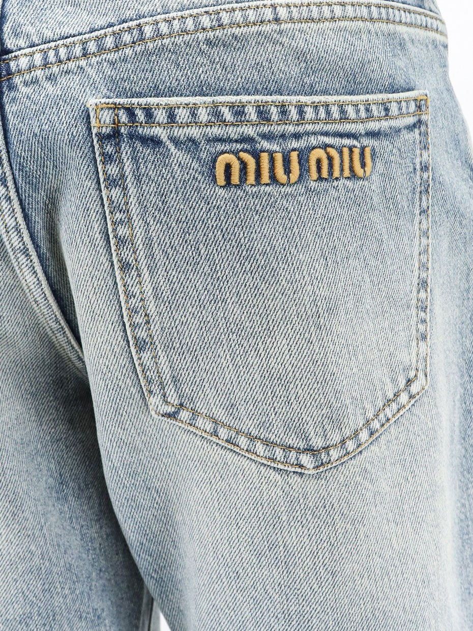 Miu Miu Women's Denim Blue Jeans Blue, view 3