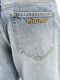 Miu Miu Women's Denim Blue Jeans Blue, view 3