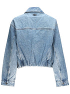 Michael Kors Women's Denim Bomber Jacket Blue, view 2