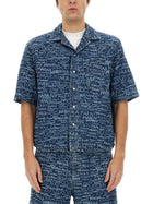 Marni Men's Denim Bowling Shirt Blue
