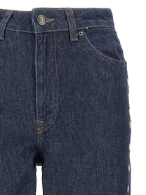 ROTATE Birger Christensen Denim Buttoned Jeans Blue, view 3