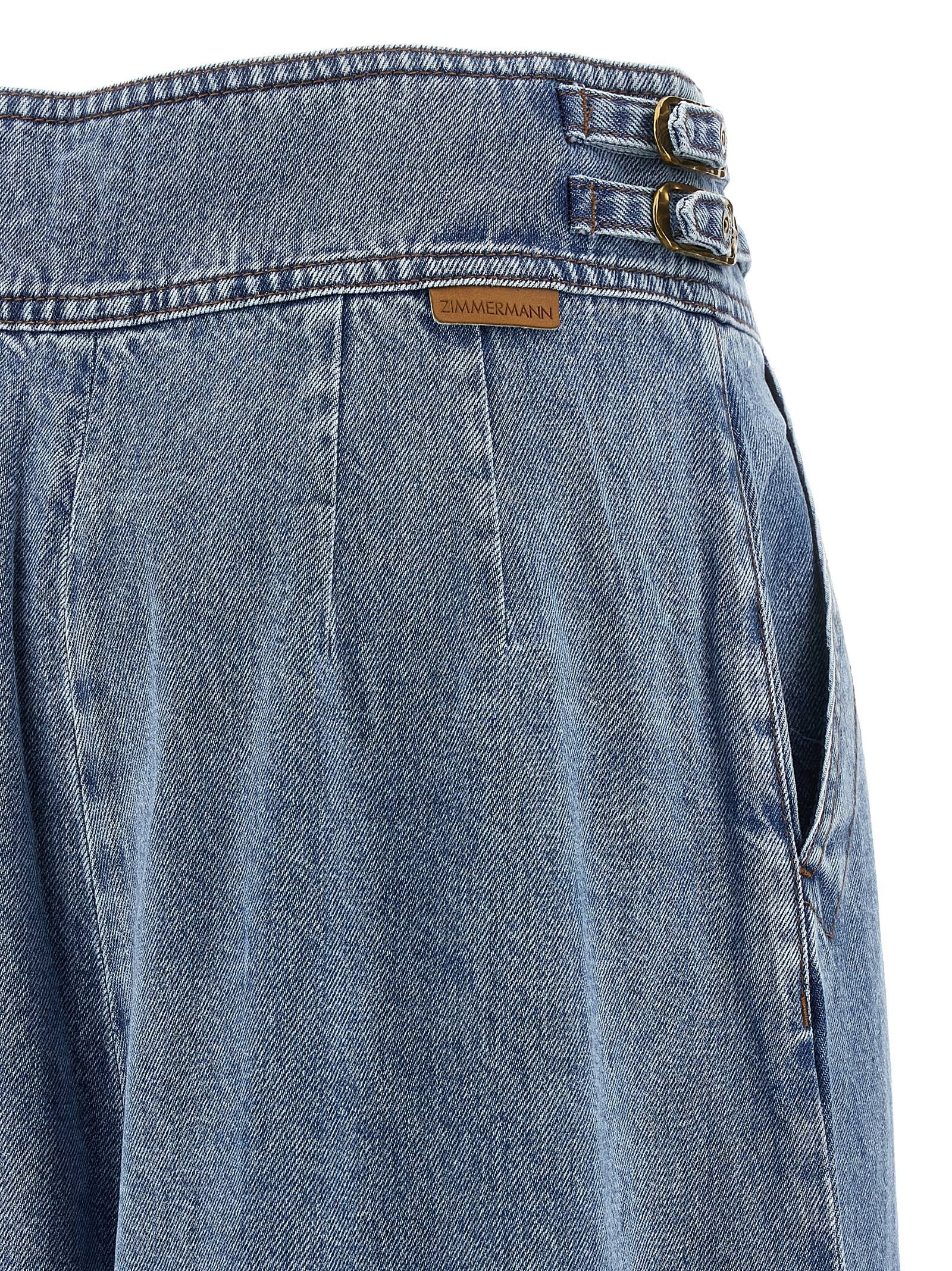 Zimmermann Denim Culotte Jeans Blue