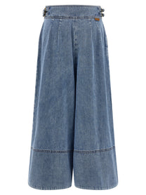 Zimmermann Denim Culotte Jeans Blue