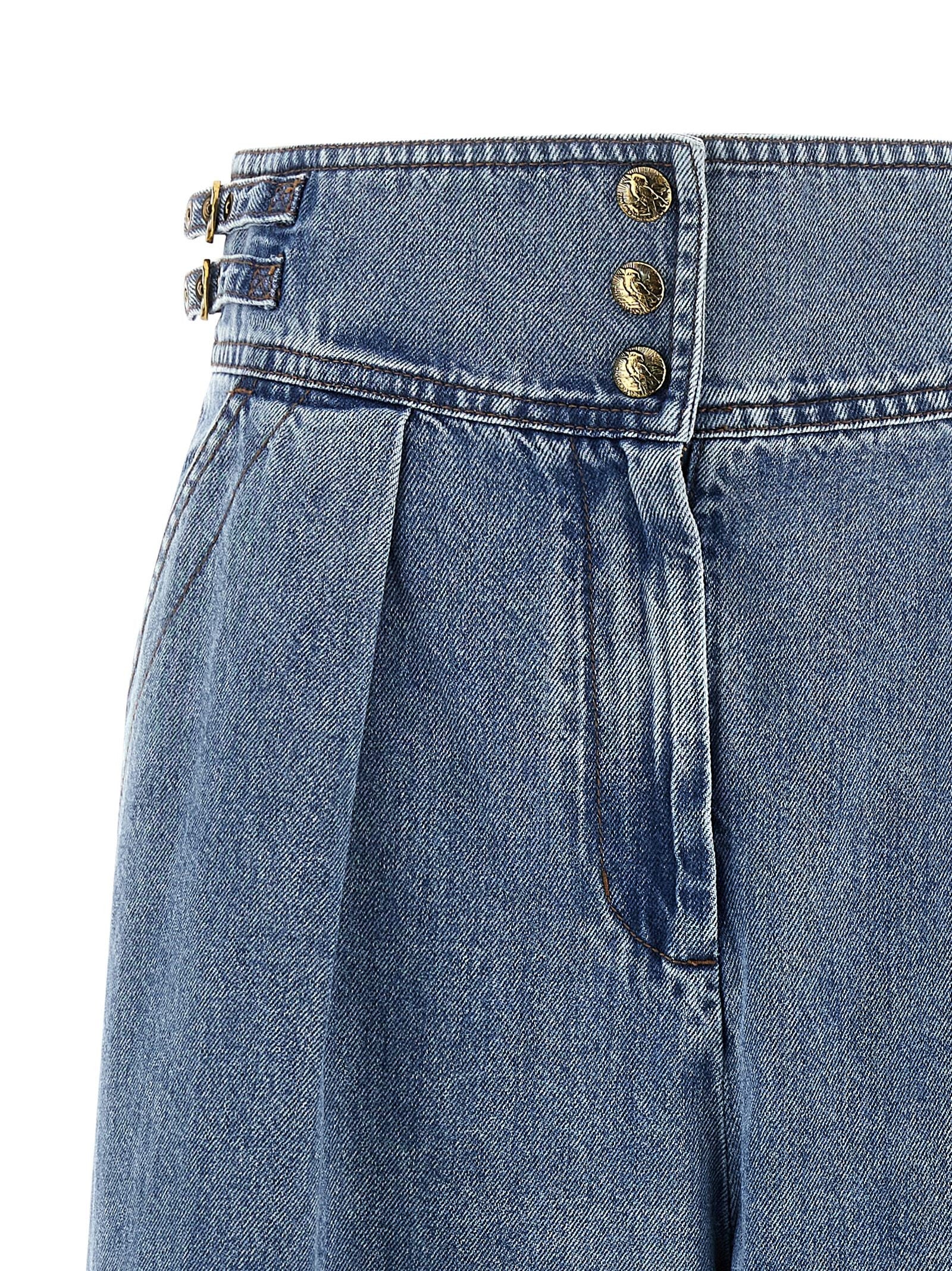 Zimmermann Denim Culotte Jeans Blue