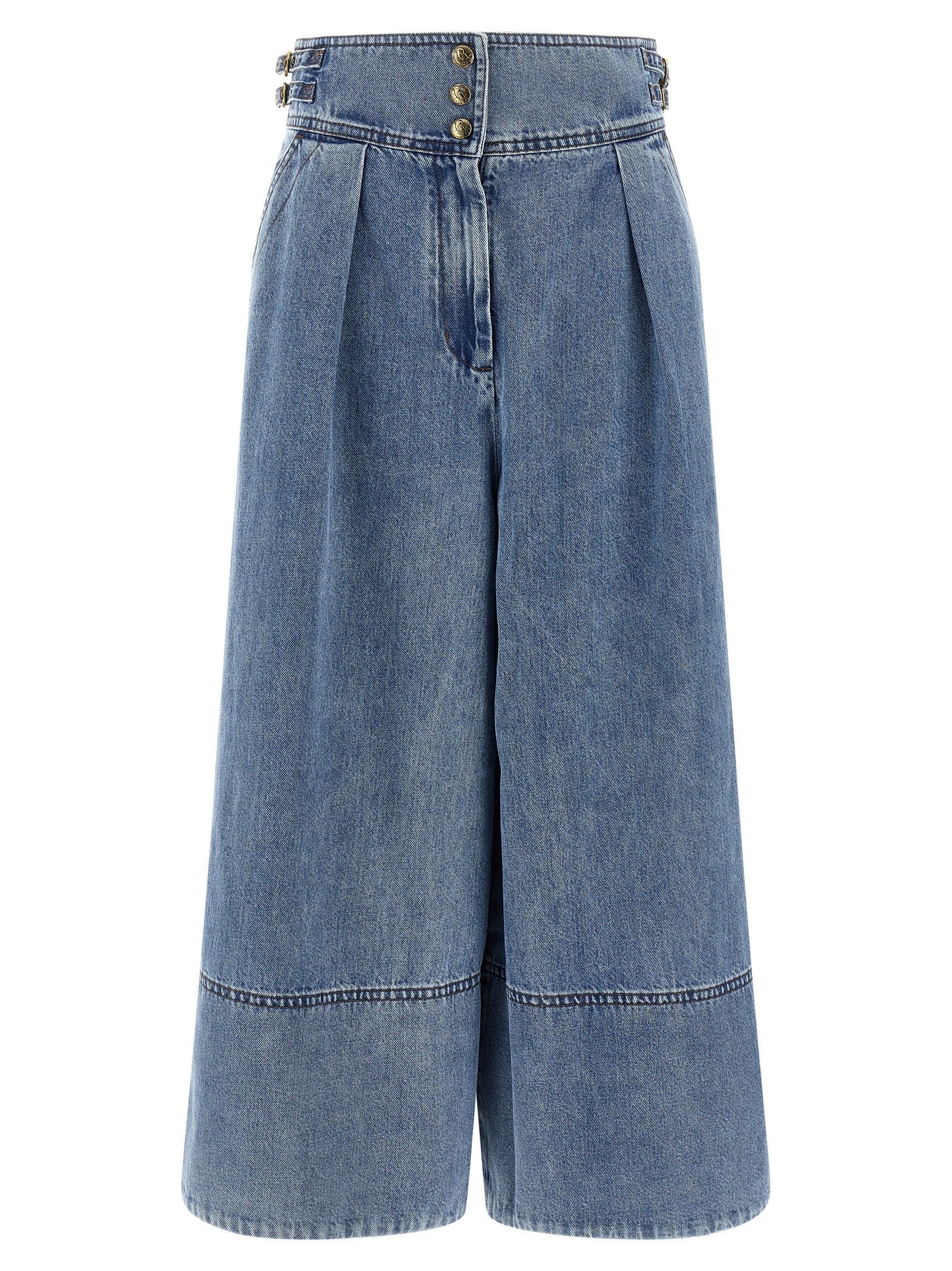 Zimmermann Denim Culotte Jeans Blue