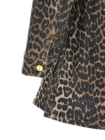Ganni Denim Dress Gold