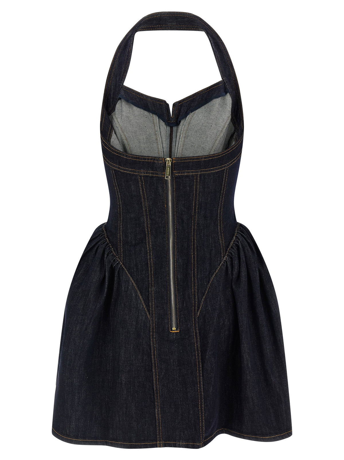 self-portrait Denim Dress Blue, view 2