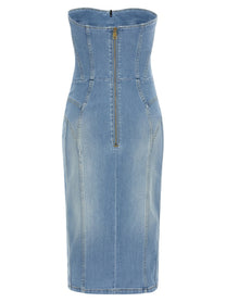 Elisabetta Franchi Denim Dress Blue