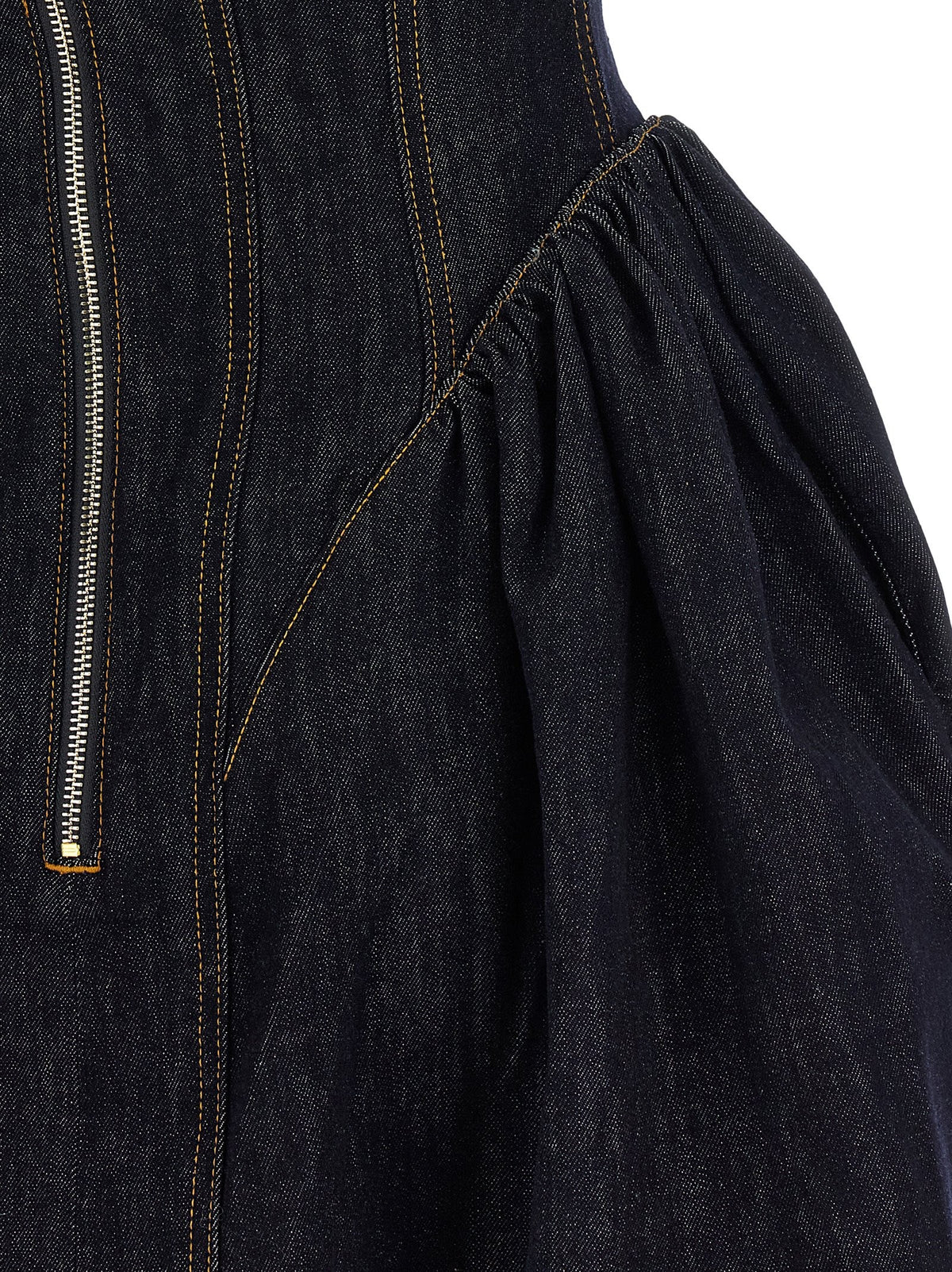 self-portrait Denim Dress Blue, view 4