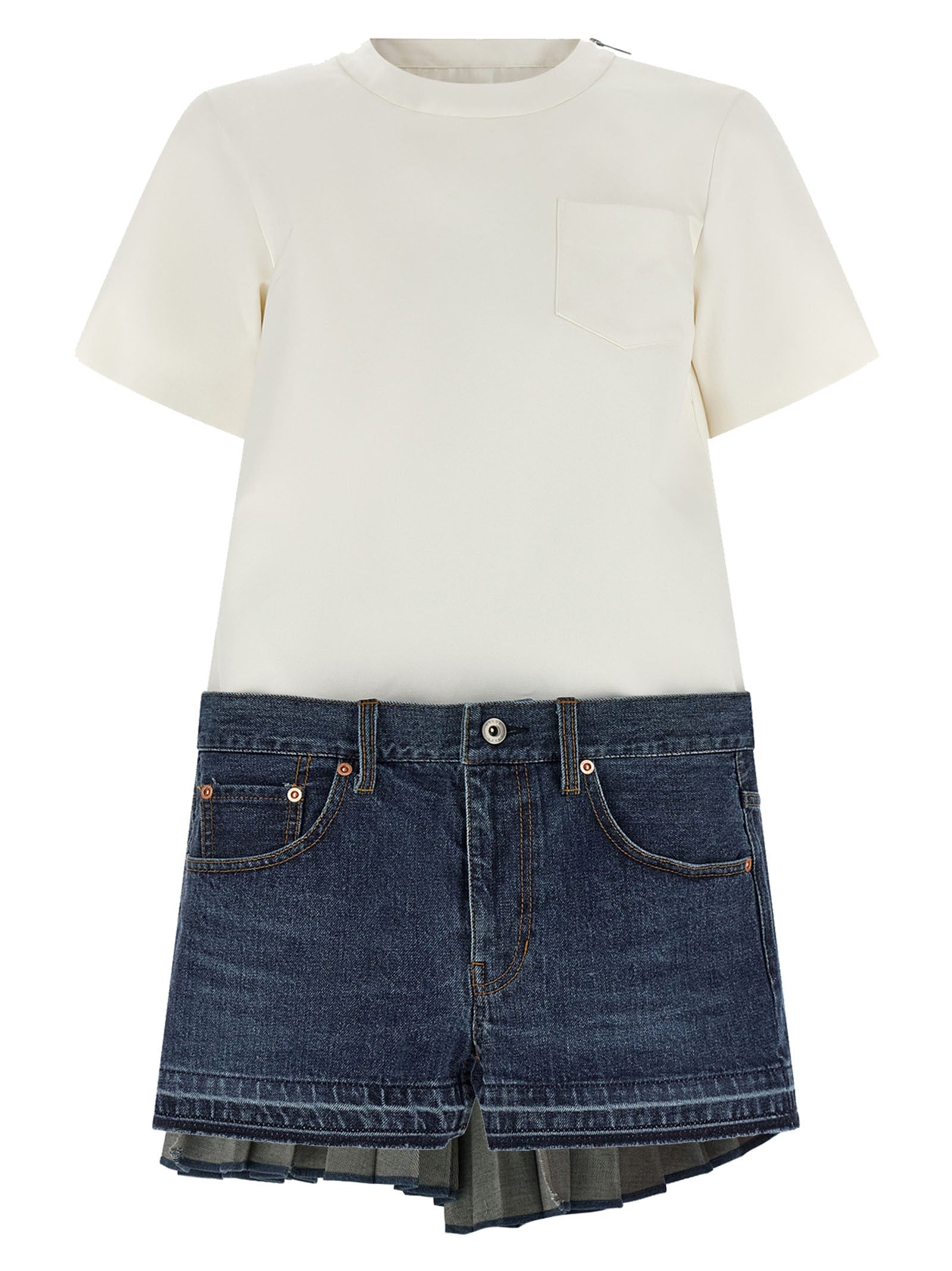 Sacai Denim Dress Gold