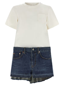 Sacai Denim Dress Gold