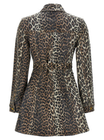 Ganni Denim Dress Gold
