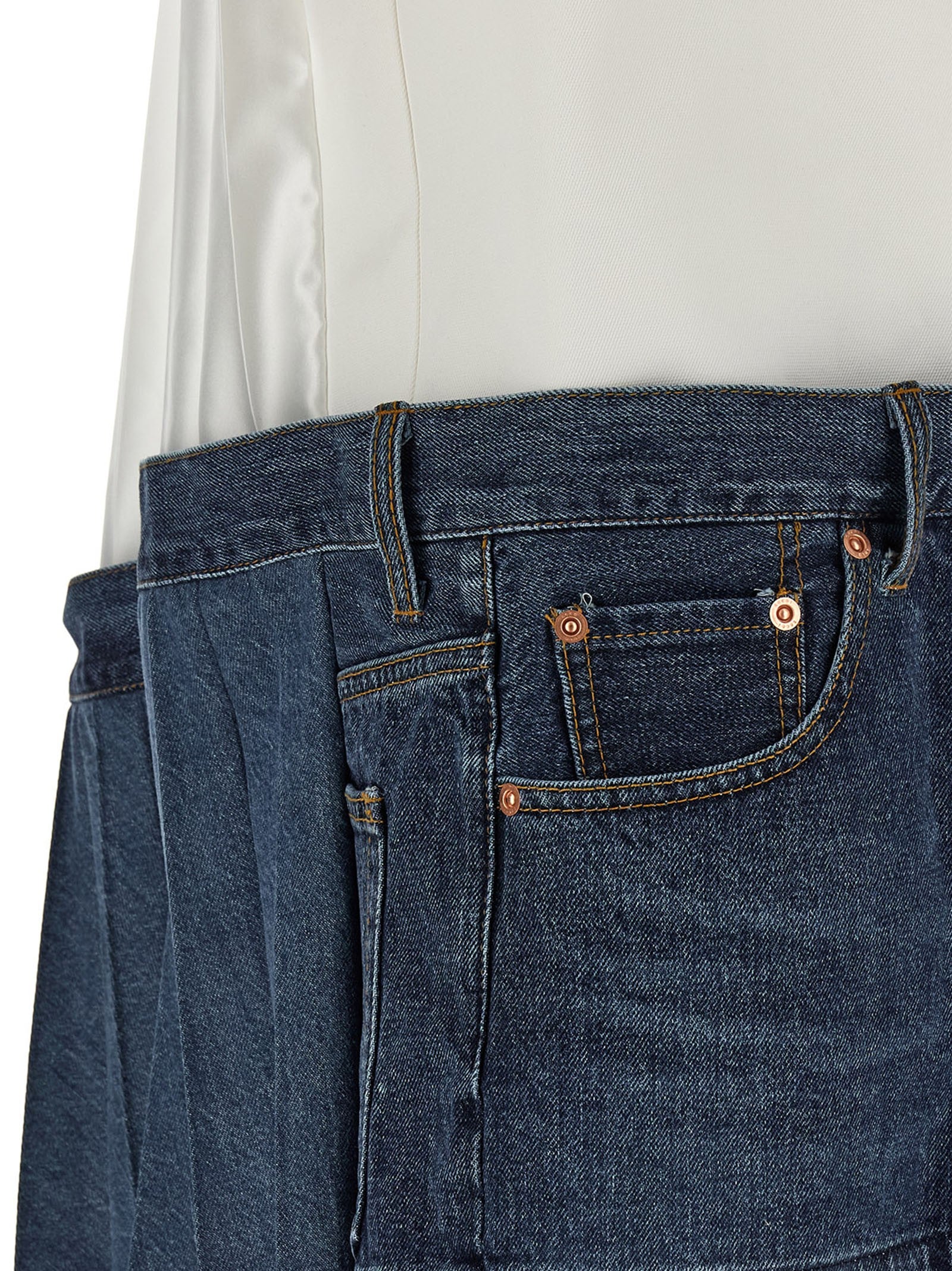 Sacai Denim Dress Gold